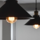 Close-up of a row of pendant lights